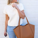 INFINITY RAINE Bags - Purses & Handbags Faux Leather Shoulder Bag In Camel 93455350