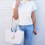 INFINITY RAINE Bags - Purses & Handbags Faux Leather Statement Bag In Bone 96011254