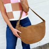 Genuine Suede Studded Saddle Bag - Infinity Raine