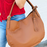 Hobo Tote Bag In Camel - Infinity Raine