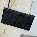 Infinity Raine Bags - Purses & Handbags Straw Woven Boho Clutch Purse In Black 92085494