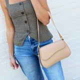 The Arc Bag In Beige - Infinity Raine