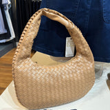 Woven Shoulder Bag in Nude - Infinity Raine