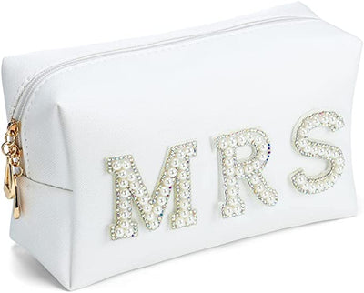 Mrs Chenille Patch Cosmetic Bag-Variants - Infinity Raine