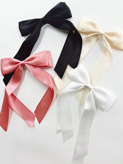 Large Double Ribbon Bow Clips-Multi - Infinity Raine
