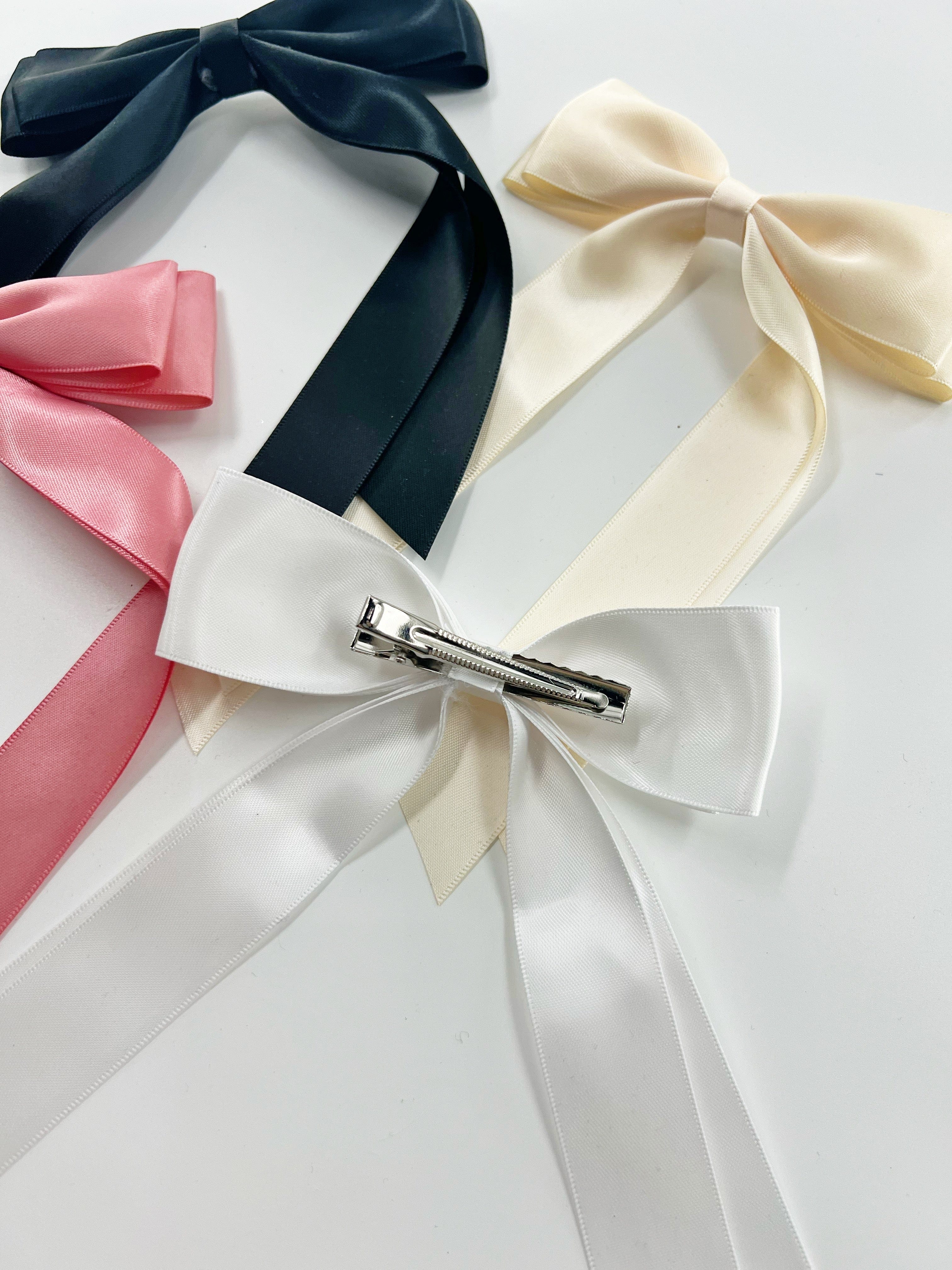 Large Double Ribbon Bow Clips-Multi - Infinity Raine