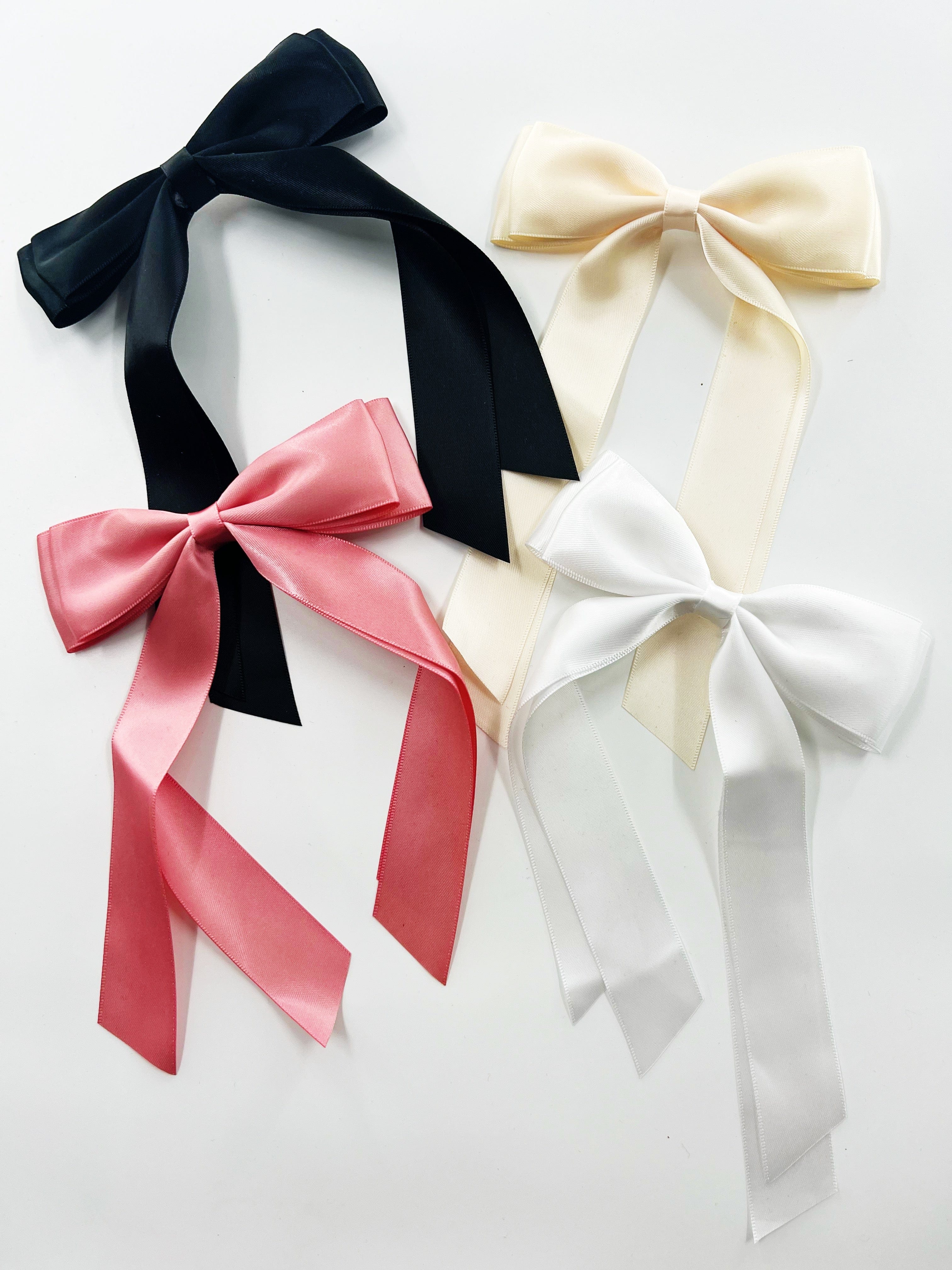 Large Double Ribbon Bow Clips-Multi - Infinity Raine