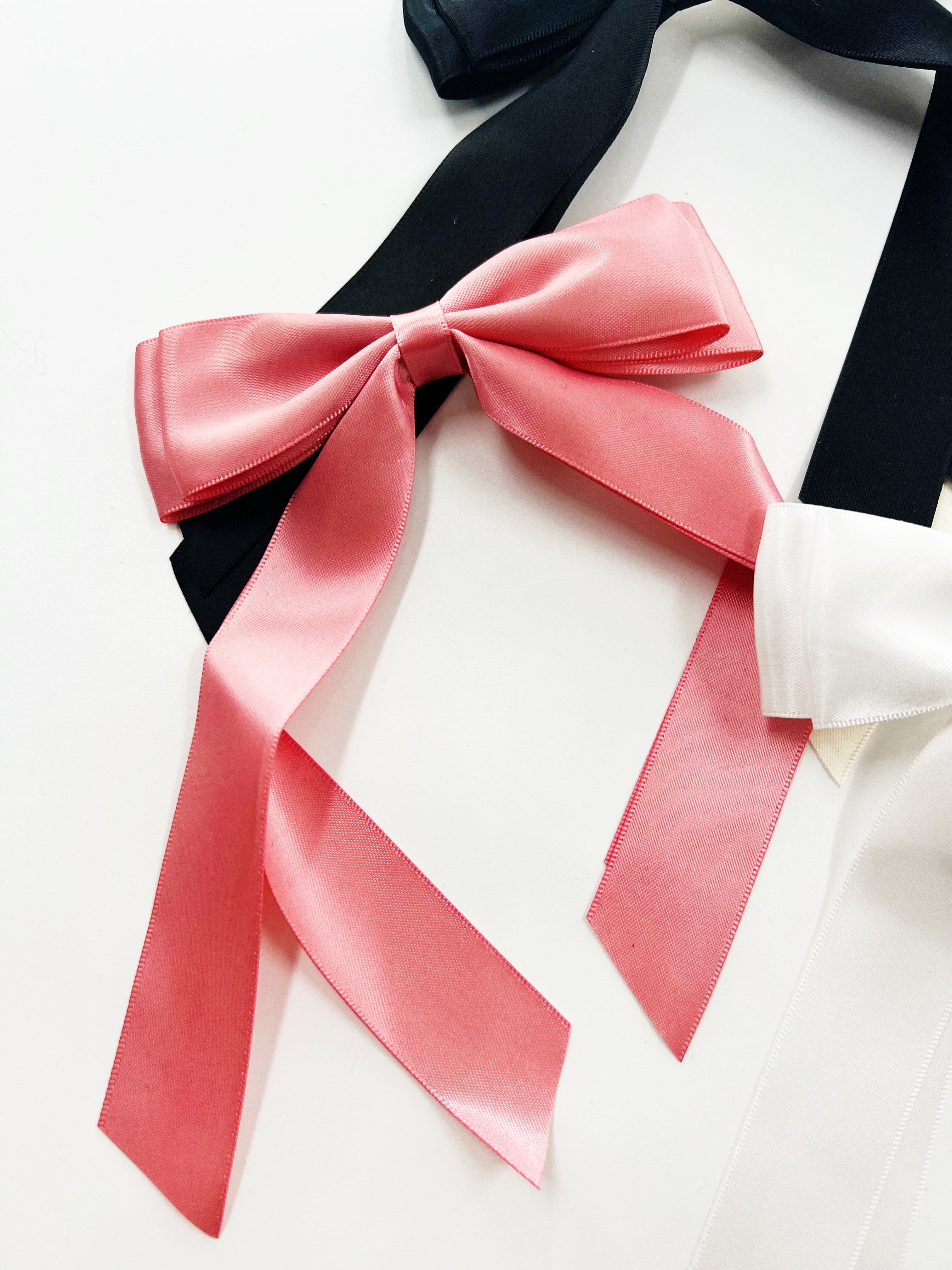 Large Double Ribbon Bow Clips-Multi - Infinity Raine