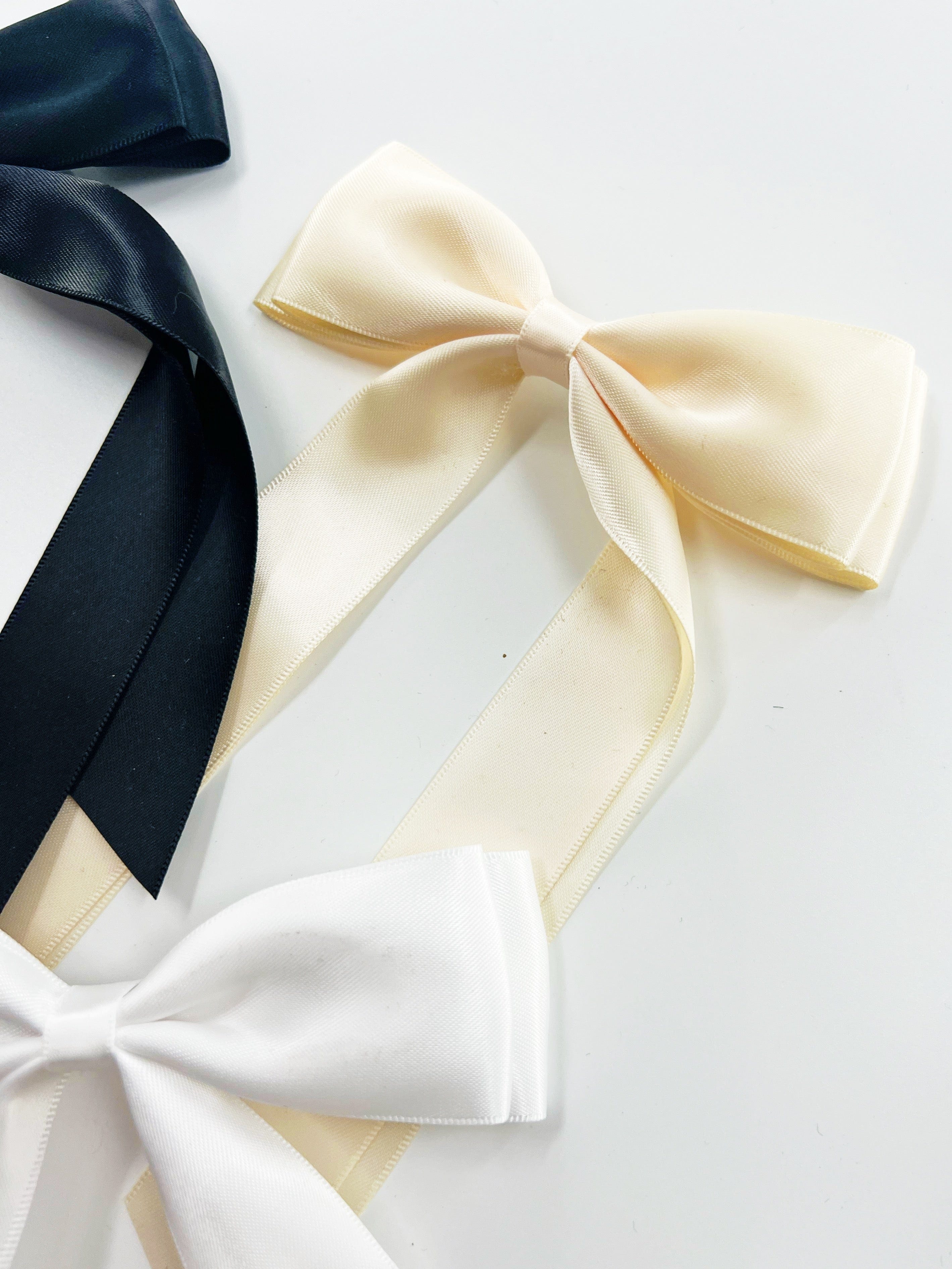 Large Double Ribbon Bow Clips-Multi - Infinity Raine