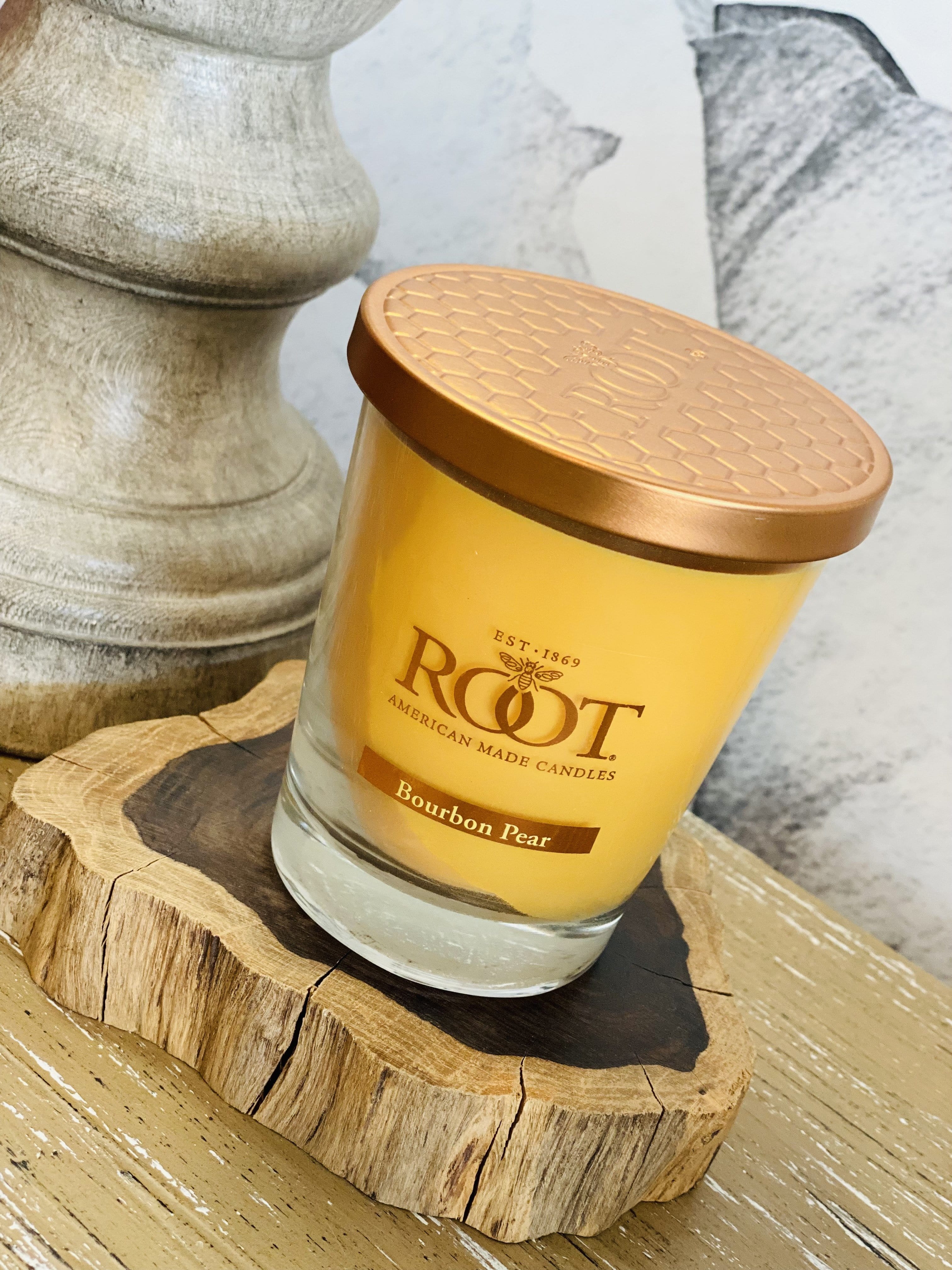 Large Veriglass Root Candle-Bourbon Pear - Infinity Raine