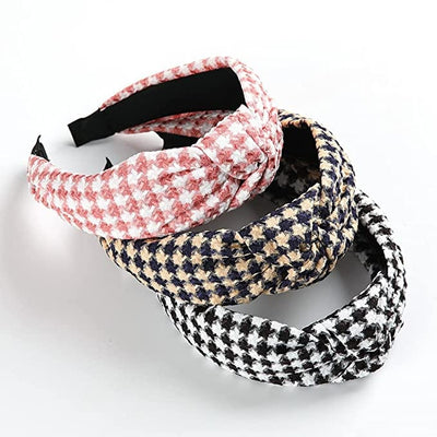 Knotted Houndstooth Headband-More Colors - Infinity Raine
