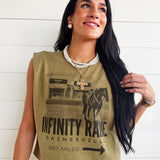 Infinity Raine Muscle Tank In Army Green - Infinity Raine