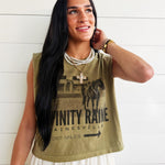 Infinity Raine Muscle Tank In Army Green - Infinity Raine