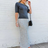 Infinity Raine Tops - Sweaters Charcoal Glam Jewel Sweater