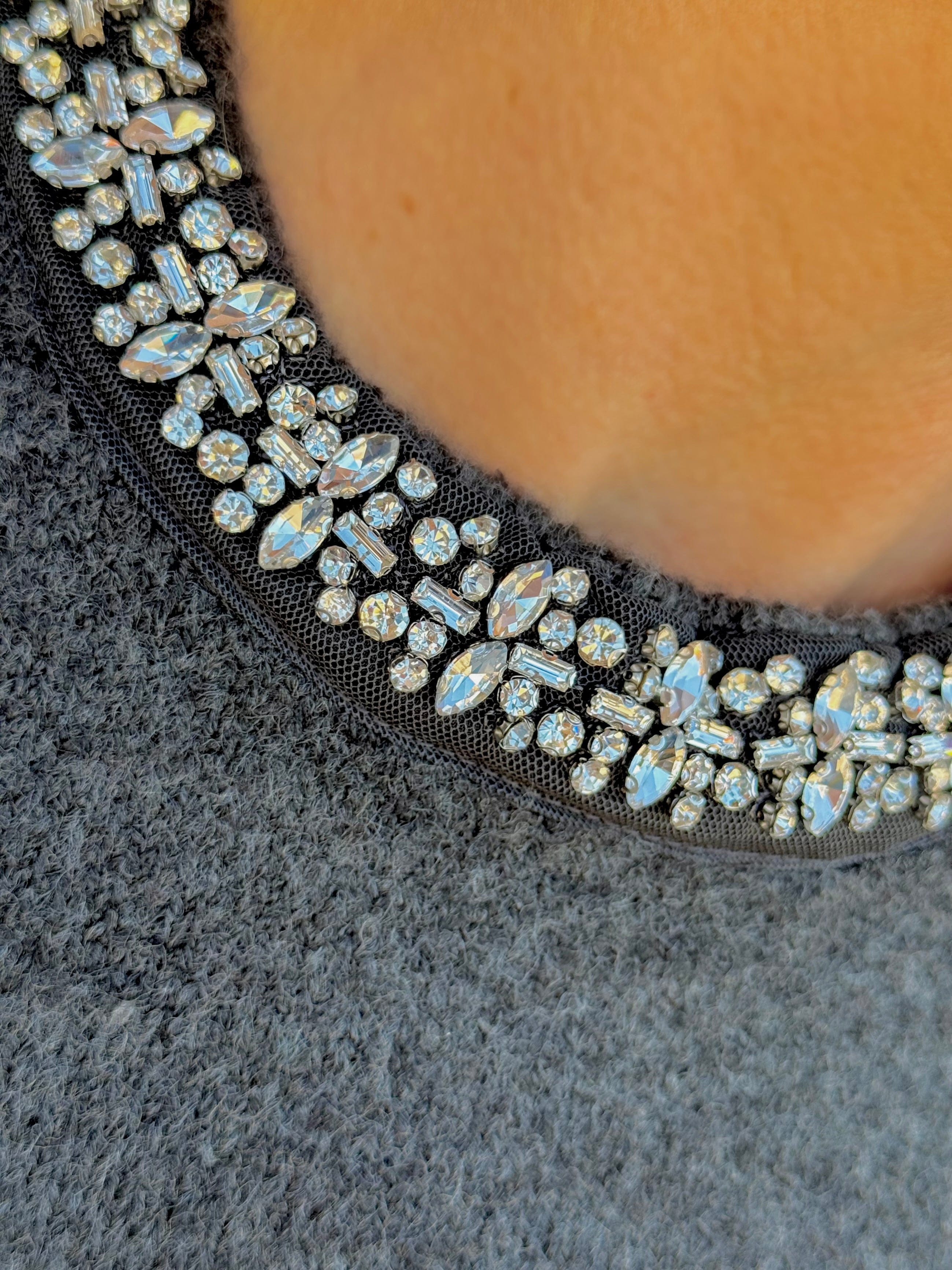 Infinity Raine Tops - Sweaters Charcoal Glam Jewel Sweater