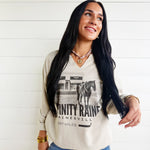 Infinity Raine V-Neck Cut Sweatshirt In Cream - Infinity Raine