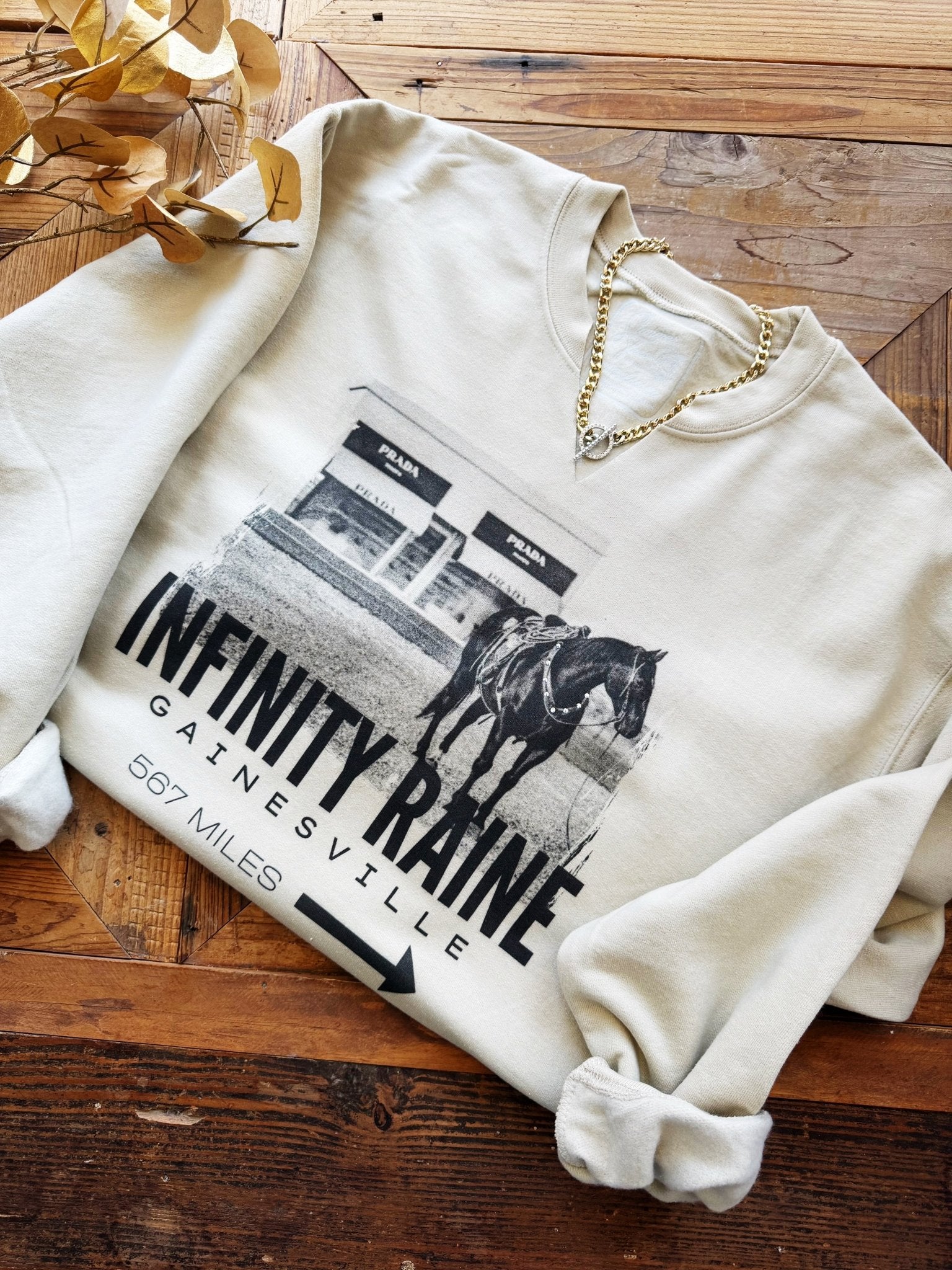 Infinity Raine V-Neck Cut Sweatshirt In Cream - Infinity Raine