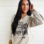 Infinity Raine V-Neck Cut Sweatshirt In Cream - Infinity Raine