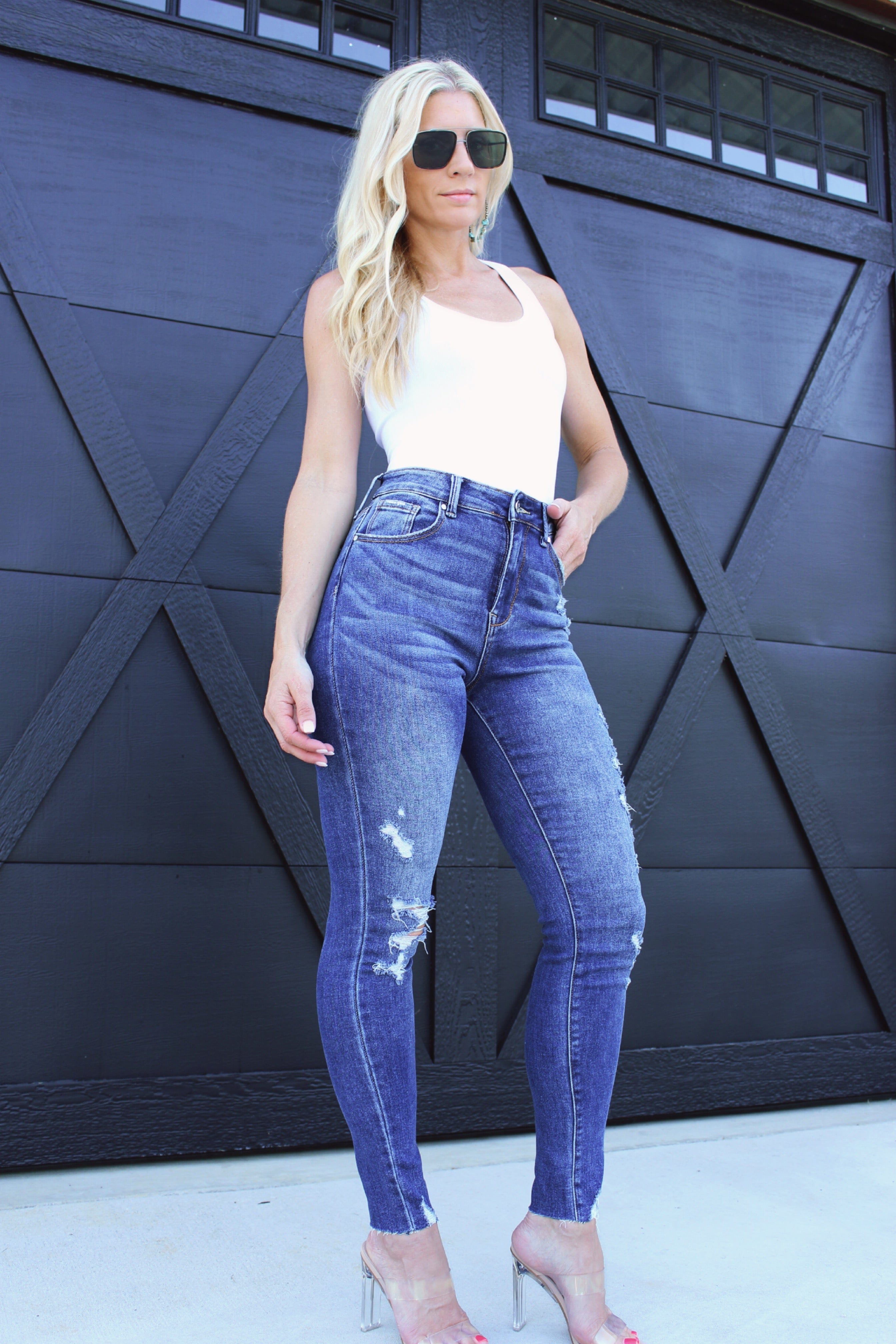 Out Of Your League High Waist Skinny Jeans - Infinity Raine