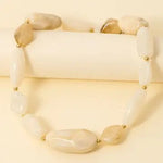 Irregular Chunky Marble Resin Beads Necklace - Infinity Raine