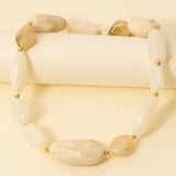 Irregular Chunky Marble Resin Beads Necklace - Infinity Raine