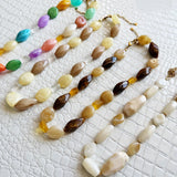 Irregular Chunky Marble Resin Beads Necklace - Infinity Raine