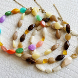 Irregular Chunky Marble Resin Beads Necklace - Infinity Raine