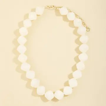 Irregular Marble Resin Beaded Necklace - Infinity Raine