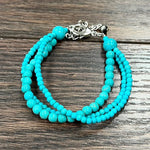 Synthetic Turquoise Adjustable Bracelet In Multiple Colors - Infinity Raine