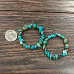 Navajo Gemstone Hoop Earrings-Turquoise - Infinity Raine