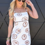 Italian Summer CIAO Mini Dress In Oat - Infinity Raine
