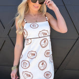 Italian Summer CIAO Mini Dress In Oat - Infinity Raine