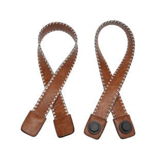 Vegan Leather Straps With Stitched Edges - Infinity Raine