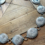 Engraved Concho Belt-Antique Silver - Infinity Raine