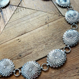 Engraved Concho Belt-Antique Silver - Infinity Raine
