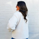 JOA Outerwear - Jackets & Coats Denim Sherpa Mixed Media Zip-Up Jacket