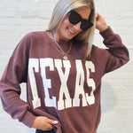 Texas Corded Pullover In Burgundy - Infinity Raine