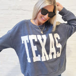 Texas Corded Pullover In Indigo Blue - Infinity Raine