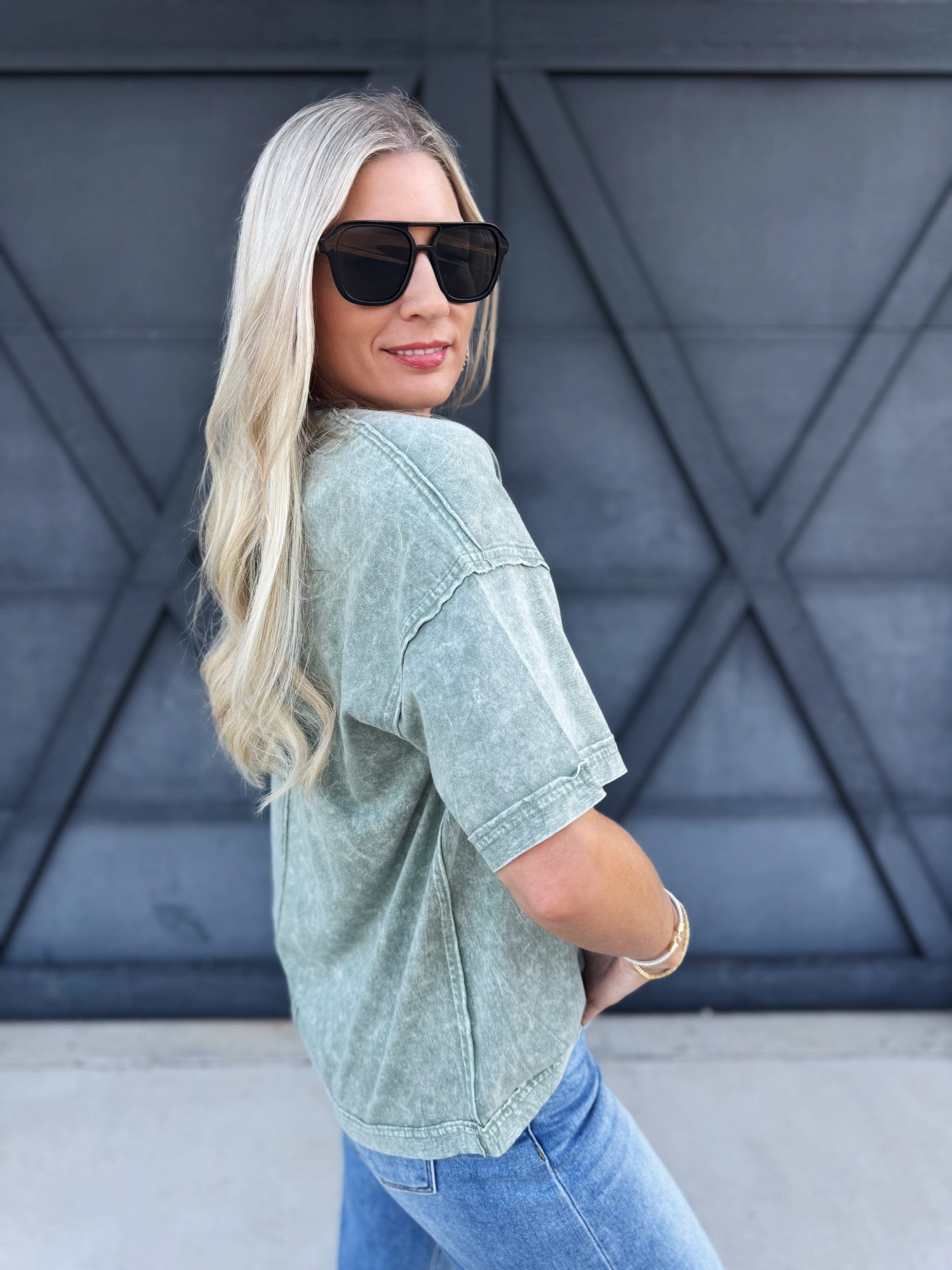 Rodeo Graphic Tee In Olive - Infinity Raine