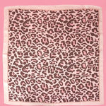 Leopard Silk Scarf In Pink - Infinity Raine