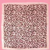 Leopard Silk Scarf In Pink - Infinity Raine