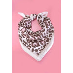 Leopard Silk Scarf In Pink - Infinity Raine