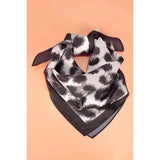 Silk Leopard Scarf In Black - Infinity Raine