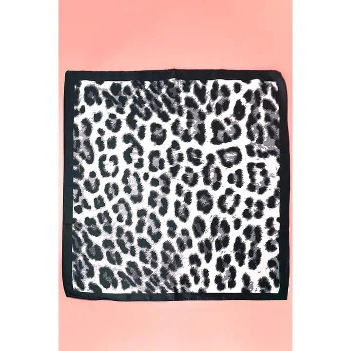 Silk Leopard Scarf In Black - Infinity Raine
