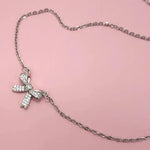 Bow Necklace In Silver - Infinity Raine