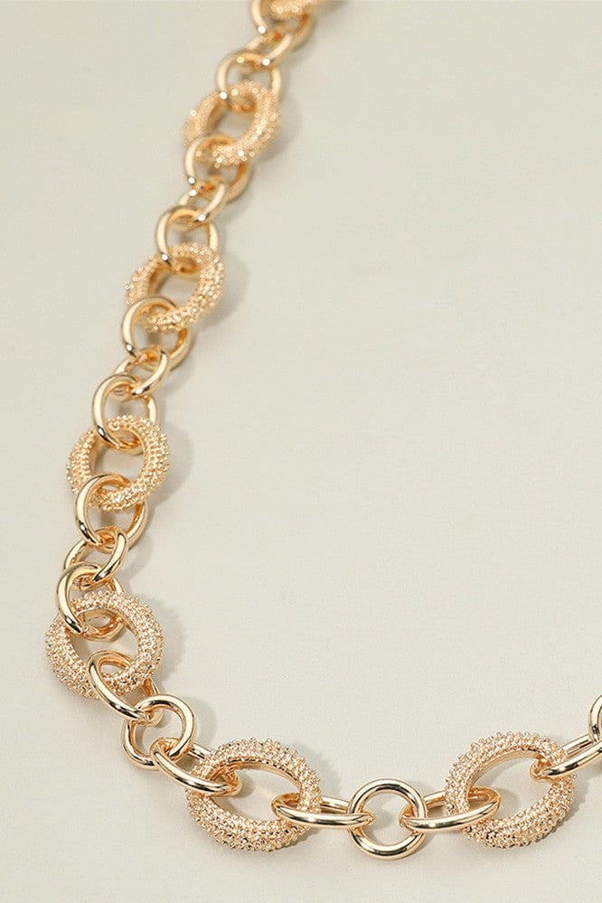 josslyn Jewelry - Necklaces Chunky Textured Link Chain Necklace