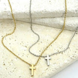Classic Mini Cross Necklace In Silver - Infinity Raine