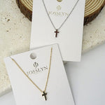 Classic Mini Cross Necklace In Silver - Infinity Raine