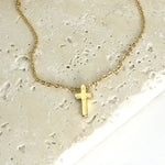 Classic Mini Cross Necklace In Silver - Infinity Raine