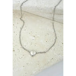 Mini Heart Necklace In Silver - Infinity Raine